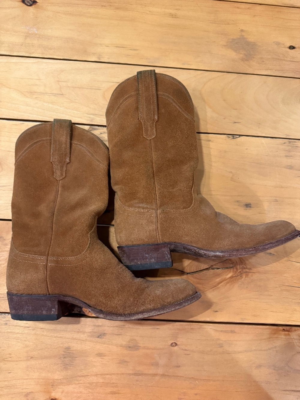 DISCONTINUED Tecovas The Shane Honey Suede Roper Boots • Men's 9D • Rare Retire